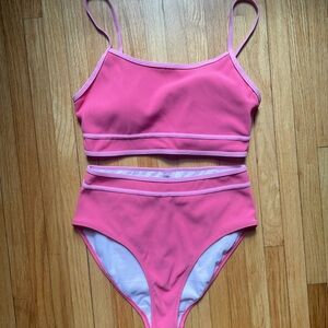 High Waisted Ribbed Two Piece